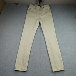 Judy Blue Jeans Womens 9/29 Cream Garment Dyed Skinny High Rise Stretch